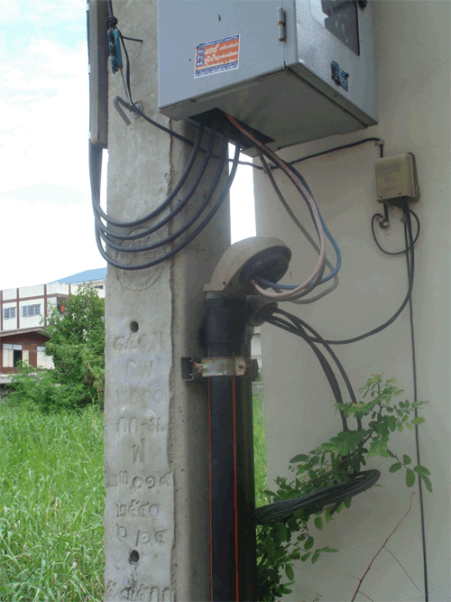 หัวงูเห่า ที่ต่อจากมิเตอร์ไฟฟ้า