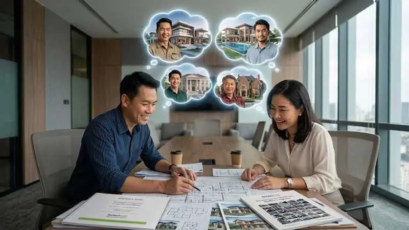 เจ้าของบ้านเป็นผู้คัดเลือกผู้รับเหมา 3–4 รายด้วยตัวเอง ให้รับข้อมูลชุดเดียวกันไปถอดราคา