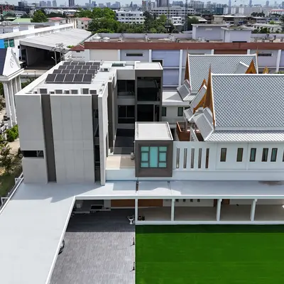 บ้านทรงไทยผสมโมเดิร์น มุมสูง จากรีวิวของ Kittichai Tiemdoungtawan