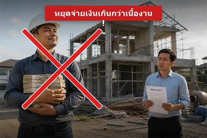 หยุดจ่ายเงินให้ผู้รับเหมาเกินกว่าเนื้องานที่ได้รับ