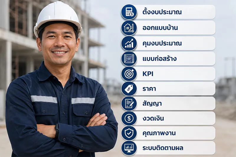 ระบบที่ชัดเจนช่วยตรวจงาน คุมเงิน และแก้ปัญหางานสร้างบ้าน